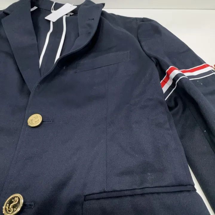 Thom Browne Thom Browne Navy Striped Blazer for Men 0079 Size US M / EU 48-50 / 2 - 8 Thumbnail
