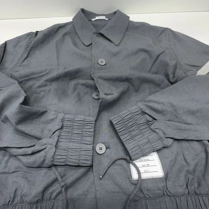 Thom Browne Thom Browne Logo Stripe Long Sleeve Jacket 0079 Size US M / EU 48-50 / 2 - 10 Thumbnail