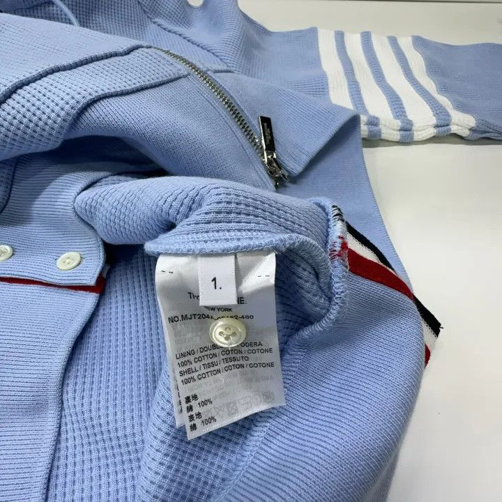 Thom Browne Thom Browne Classic Stripe Zip Hoodie 0079 Size US S / EU 44-46 / 1 - 4 Thumbnail