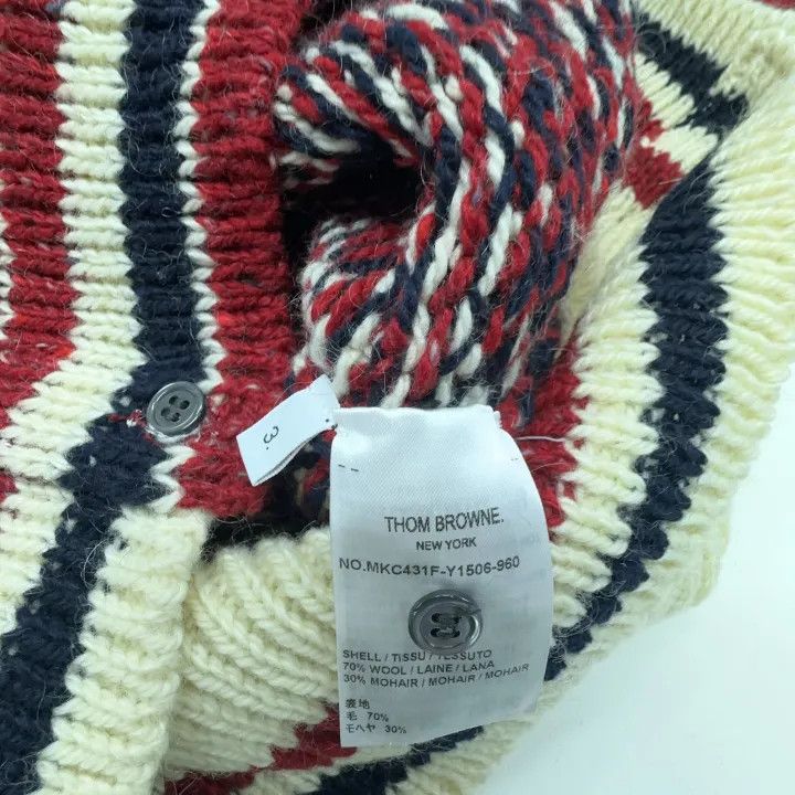 Thom Browne Thom Browne Red Checked Long Sleeve Sweater 0079 Size US M / EU 48-50 / 2 - 6 Thumbnail