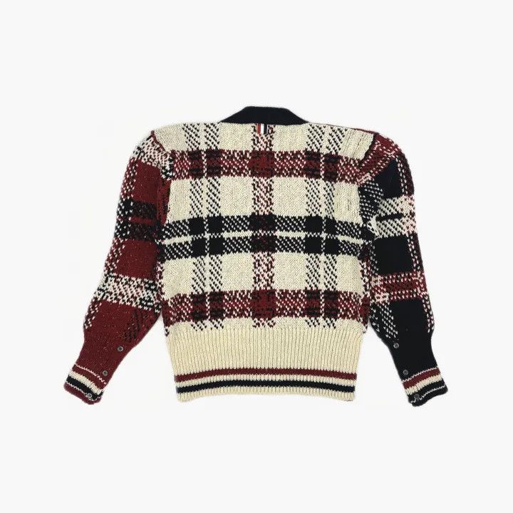 Thom Browne Thom Browne Red Checked Long Sleeve Sweater 0079 Size US M / EU 48-50 / 2 - 3 Thumbnail