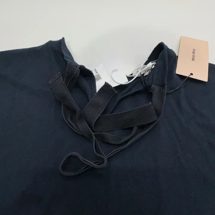 Miu Miu Miu Miu Black Printed Short Sleeve T-Shirt 0079 Size S / US 4 / IT 40 - 11 Thumbnail
