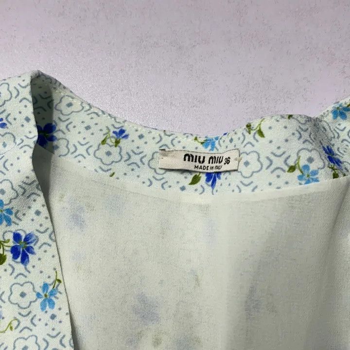 Miu Miu Miu Miu Comfortable Loose Dress in Blue 0079 Size S / US 4 / IT 40 - 2 Thumbnail
