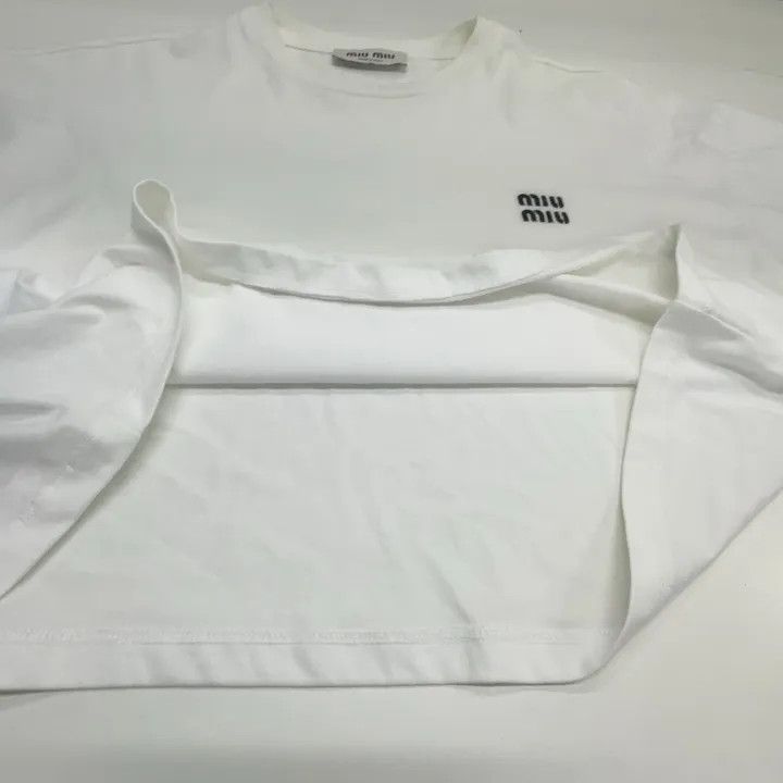Miu Miu Miu Miu Casual Stylish Short Sleeve T-Shirt 0079 Size S / US 4 / IT 40 - 9 Thumbnail