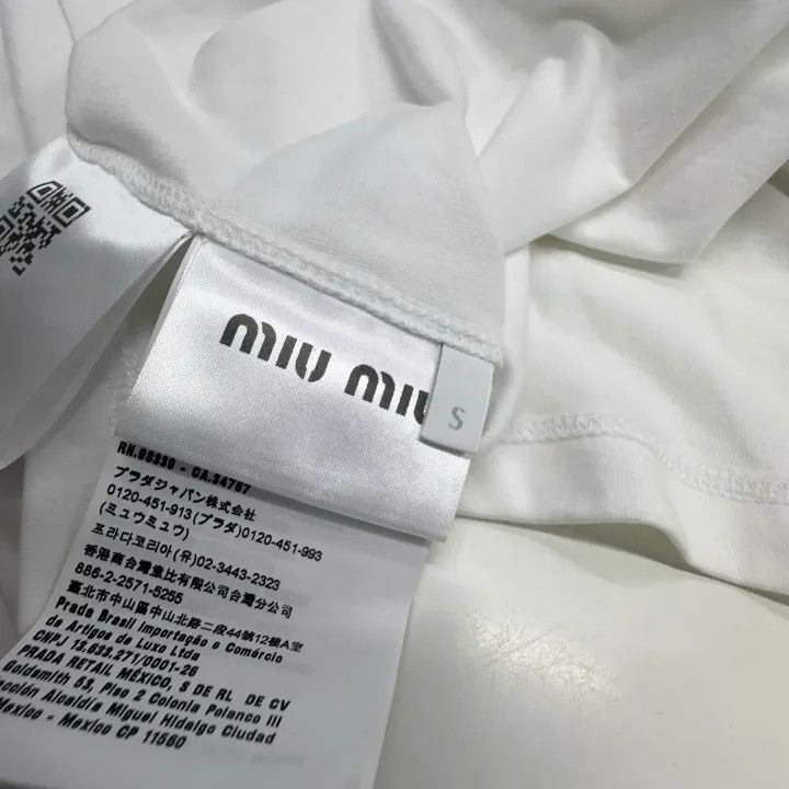 Miu Miu Miu Miu Casual Stylish Short Sleeve T-Shirt 0079 Size S / US 4 / IT 40 - 4 Thumbnail