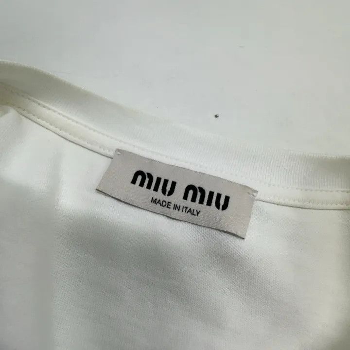 Miu Miu Miu Miu Casual Stylish Short Sleeve T-Shirt 0079 Size S / US 4 / IT 40 - 3 Thumbnail