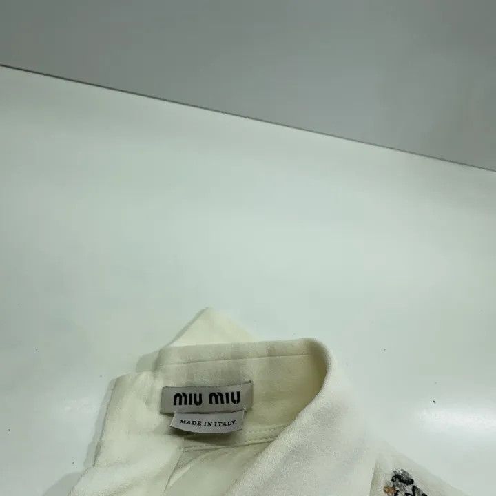 Miu Miu Miu Miu Floral Embroidered Sleeveless Shirt 0079 Size M / US 6-8 / IT 42-44 - 4 Thumbnail