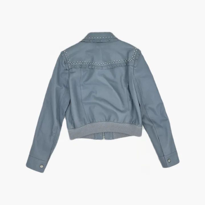 Miu Miu Miu Miu Studded Denim Jacket in Light Blue 0079 Size L / US 10 / IT 46 - 3 Thumbnail