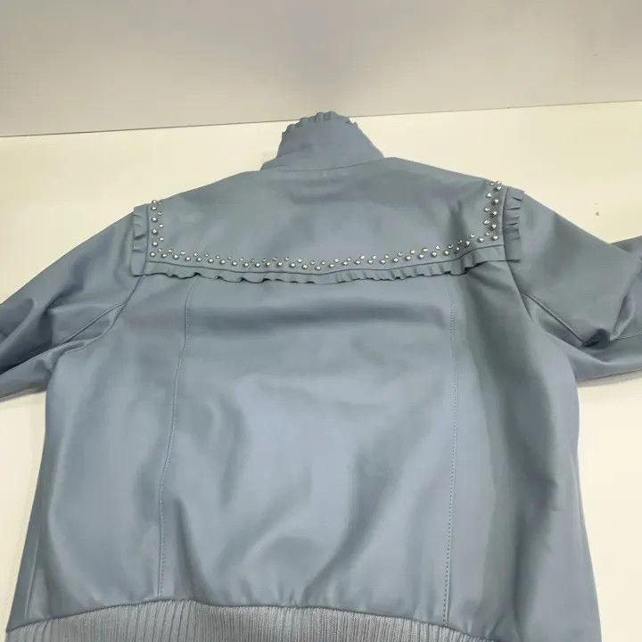 Miu Miu Miu Miu Studded Denim Jacket in Light Blue 0079 Size L / US 10 / IT 46 - 13 Thumbnail