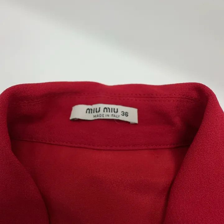 Miu Miu Miu Miu Star Button Dress in Red 0079 Size S / US 4 / IT 40 - 5 Thumbnail