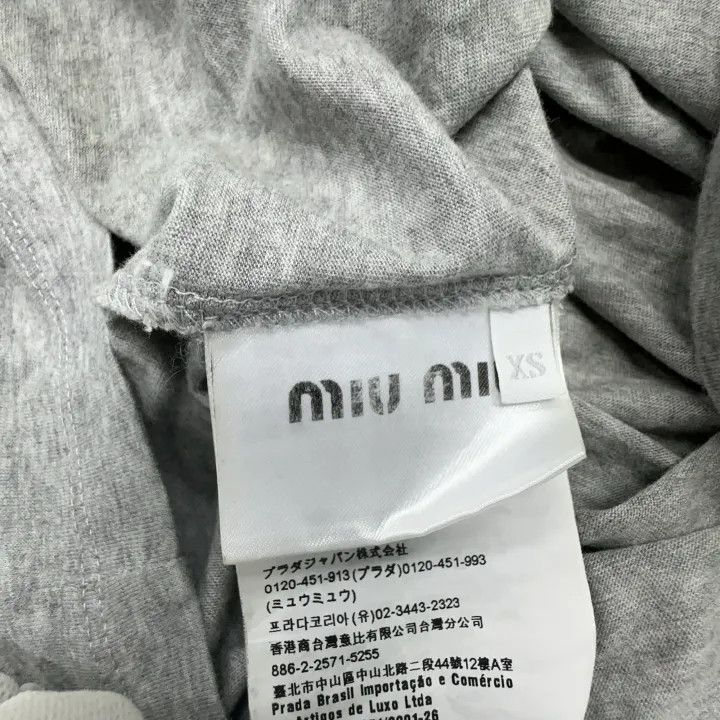 Miu Miu Miu Miu Casual Comfortable Round Neck T-Shirt 0079 Size XS / US 0-2 / IT 36-38 - 4 Thumbnail
