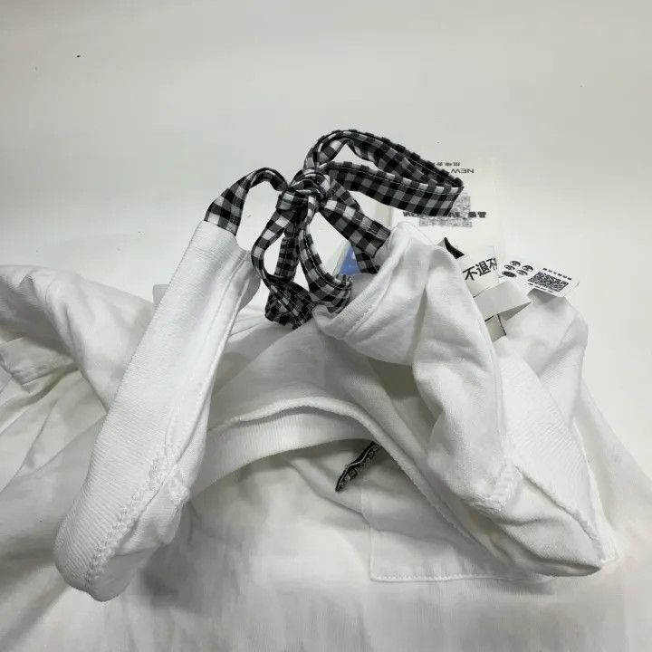 Miu Miu Miu Miu Bow Logo Cotton T-Shirt White 0079 Size XS / US 0-2 / IT 36-38 - 8 Thumbnail