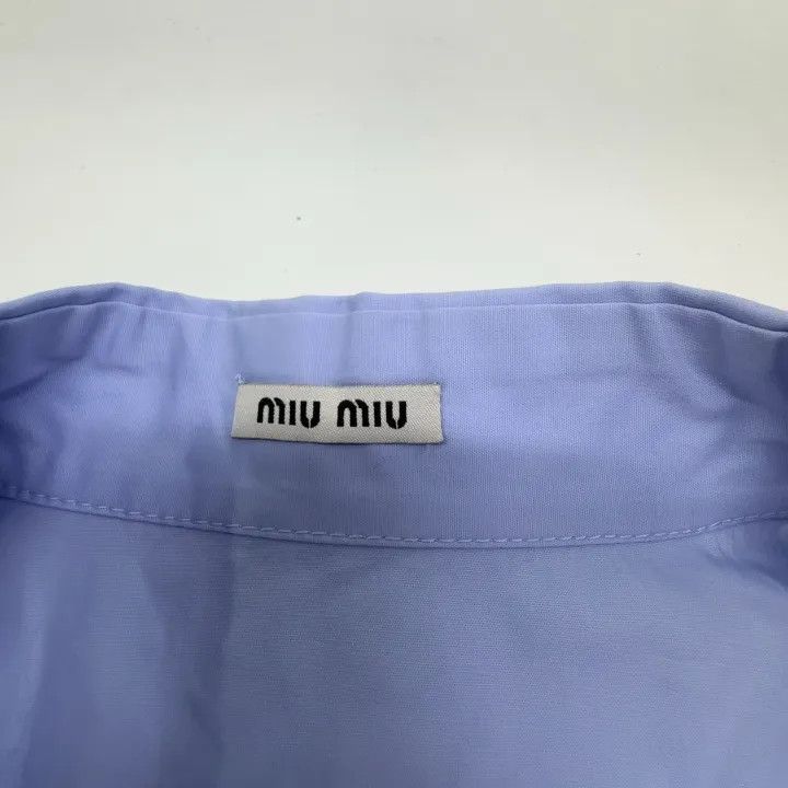 Miu Miu Miu Miu Classic Casual Shirt with Logo 0079 Size S / US 4 / IT 40 - 6 Thumbnail