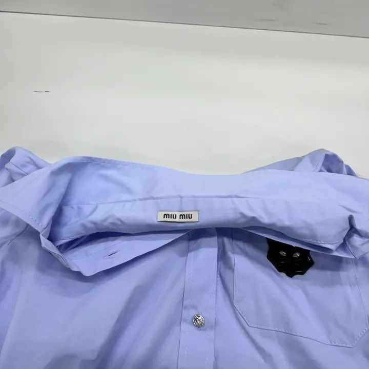 Miu Miu Miu Miu Classic Casual Shirt with Logo 0079 Size S / US 4 / IT 40 - 7 Thumbnail