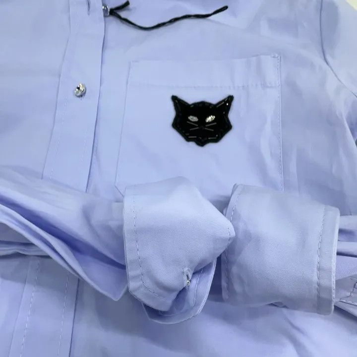 Miu Miu Miu Miu Classic Casual Shirt with Logo 0079 Size S / US 4 / IT 40 - 9 Thumbnail