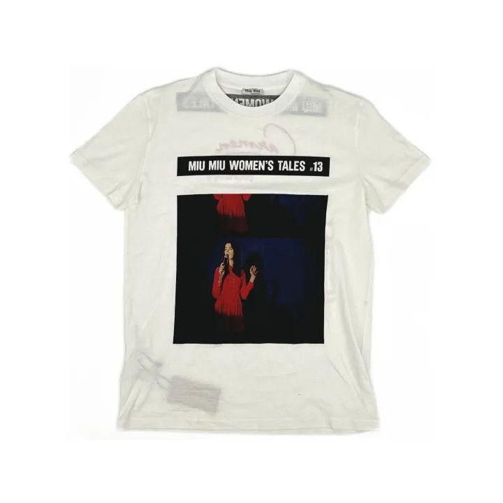 Miu Miu Miu Miu Women's Stylish Printed T-Shirt 0079 Size S / US 4 / IT 40 - 2 Thumbnail