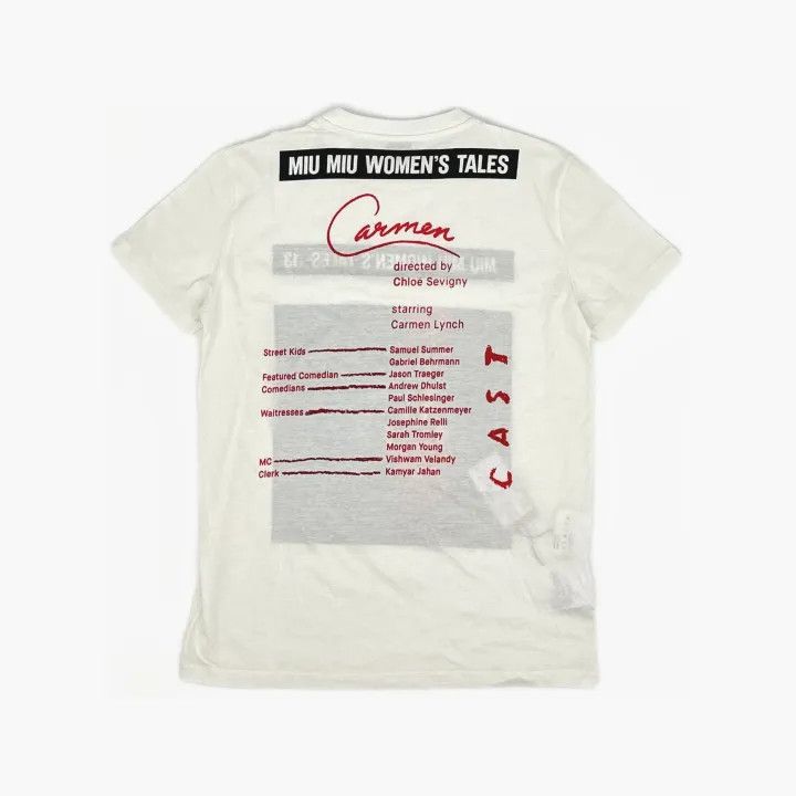 Miu Miu Miu Miu Women's Stylish Printed T-Shirt 0079 Size S / US 4 / IT 40 - 3 Thumbnail