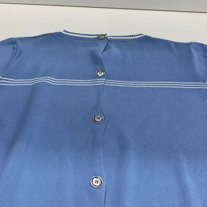 Miu Miu Miu Miu Blue Short Sleeve Knit Top 0079 Size M / US 6-8 / IT 42-44 - 5 Thumbnail