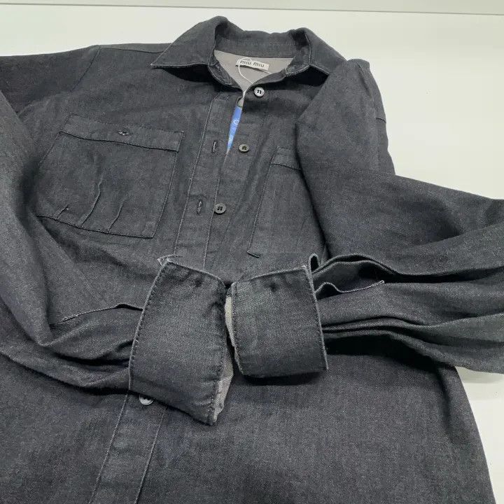 Miu Miu Miu Miu Casual Fashion Solid Color Shirt 0079 Size M / US 6-8 / IT 42-44 - 10 Thumbnail