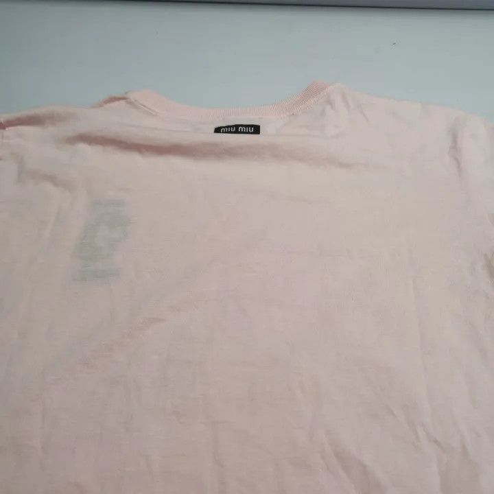 Miu Miu Miu Miu Casual Embroidered Round Neck T-shirt 0079 Size S / US 4 / IT 40 - 5 Thumbnail