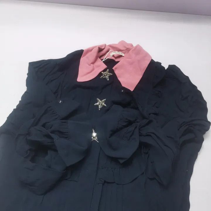 Miu Miu Miu Miu Comfortable Long Sleeve Dress in Dark Blue 0079 Size M / US 6-8 / IT 42-44 - 10 Thumbnail