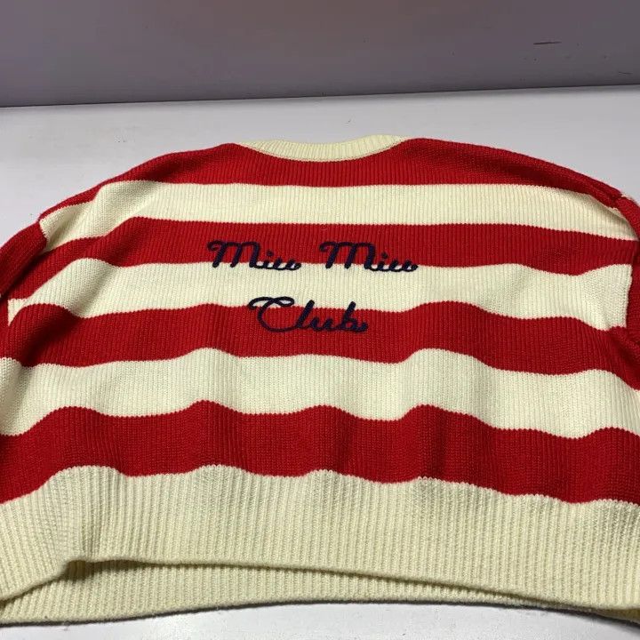 Miu Miu Miu Miu Striped Long Sleeve Knit Sweater 0079 Size M / US 6-8 / IT 42-44 - 7 Thumbnail