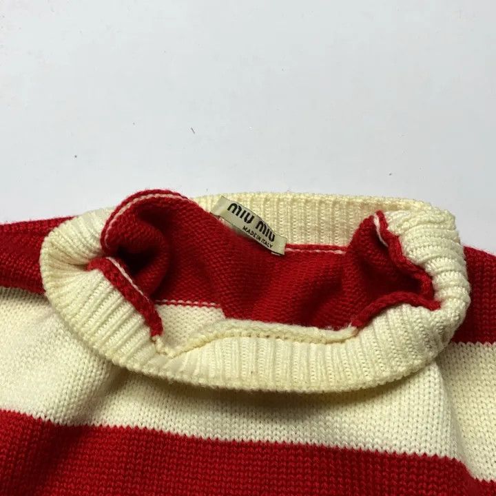 Miu Miu Miu Miu Striped Long Sleeve Knit Sweater 0079 Size M / US 6-8 / IT 42-44 - 8 Thumbnail