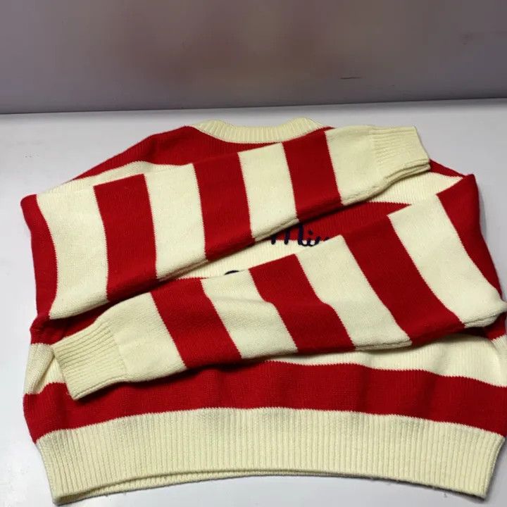 Miu Miu Miu Miu Striped Long Sleeve Knit Sweater 0079 Size M / US 6-8 / IT 42-44 - 15 Thumbnail