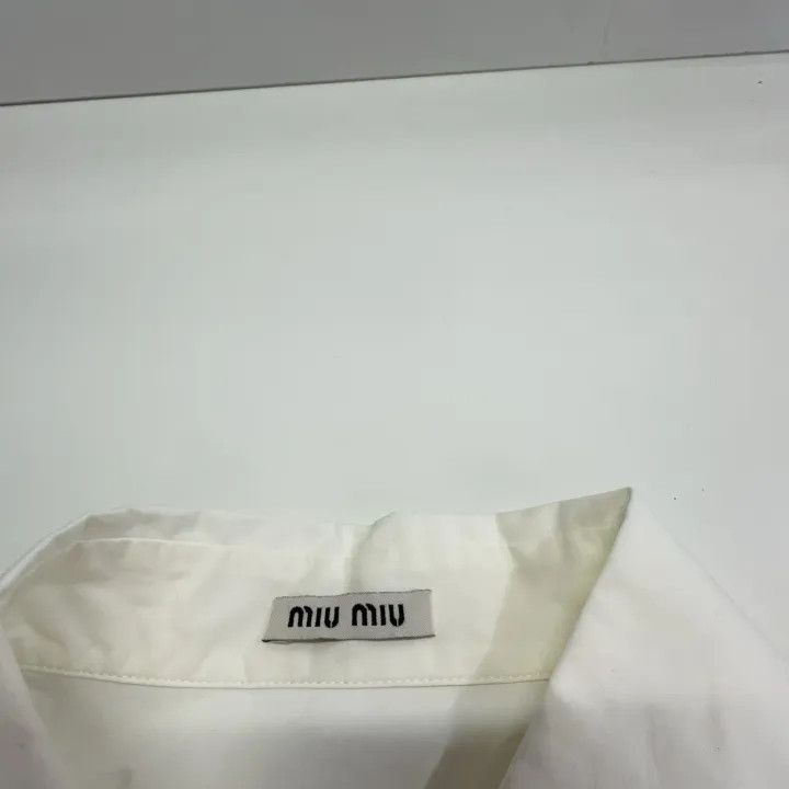 Miu Miu Miu Miu Solid Long Sleeve Shirt 0079 Size M / US 6-8 / IT 42-44 - 4 Thumbnail