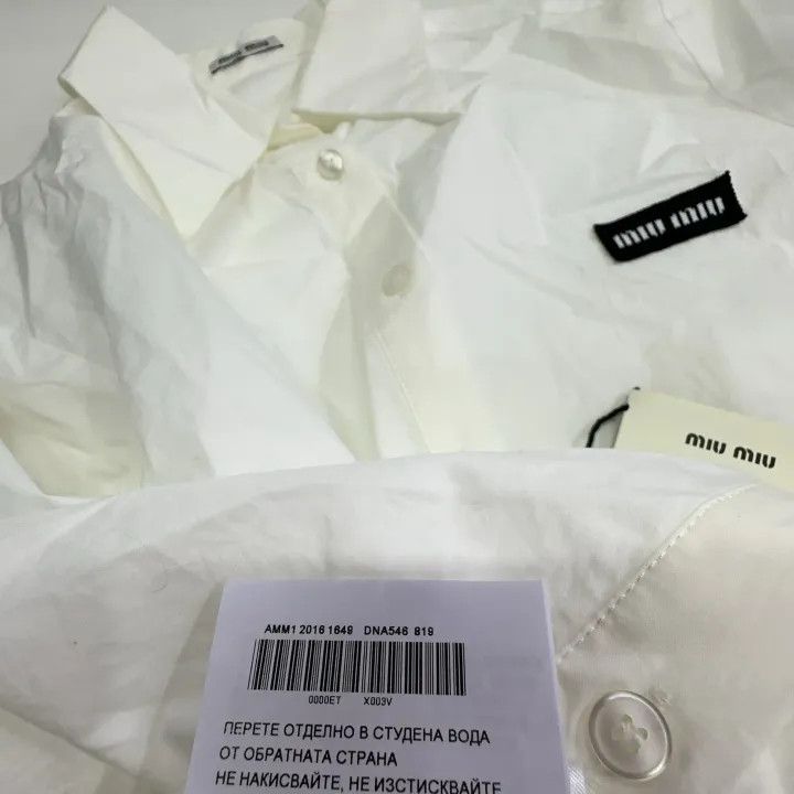 Miu Miu Miu Miu Solid Long Sleeve Shirt 0079 Size M / US 6-8 / IT 42-44 - 7 Thumbnail