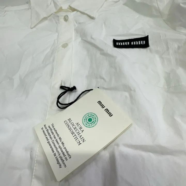 Miu Miu Miu Miu Solid Long Sleeve Shirt 0079 Size M / US 6-8 / IT 42-44 - 5 Thumbnail