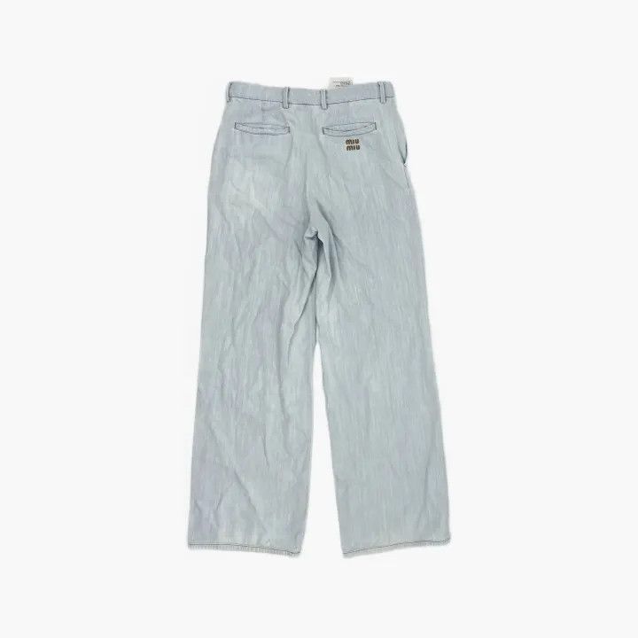 Miu Miu Miu Miu Casual Light Blue Pants 0079 Size 38" / US 16 / IT 52 - 3 Thumbnail