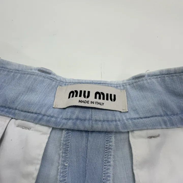 Miu Miu Miu Miu Casual Light Blue Pants 0079 Size 38" / US 16 / IT 52 - 4 Thumbnail