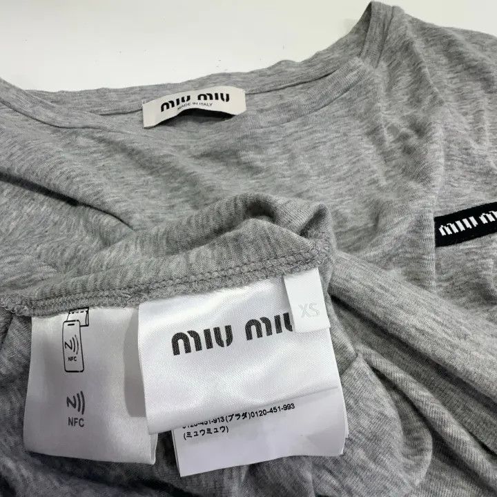 Miu Miu Miu Miu Casual Versatile Solid Color T-Shirt 0079 Size XS / US 0-2 / IT 36-38 - 6 Thumbnail
