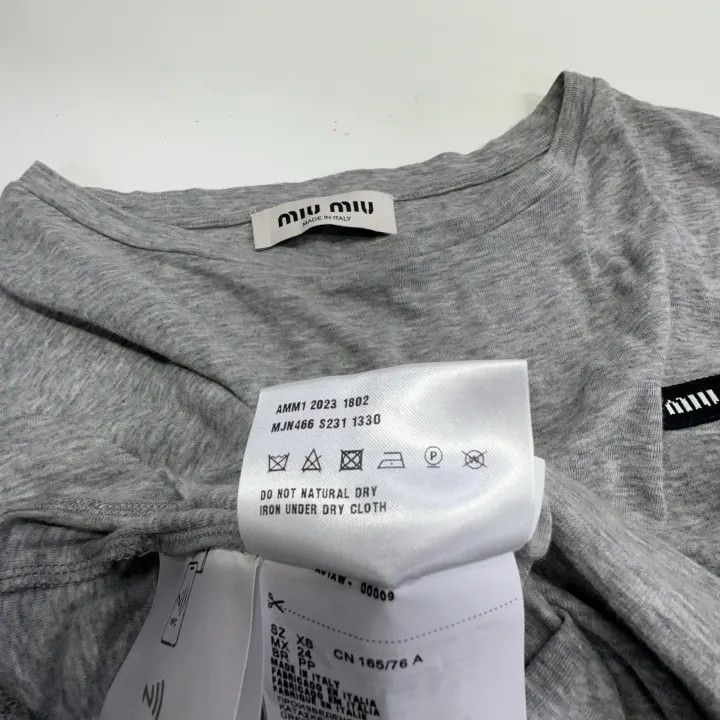 Miu Miu Miu Miu Casual Versatile Solid Color T-Shirt 0079 Size XS / US 0-2 / IT 36-38 - 4 Thumbnail