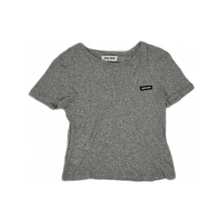 Miu Miu Miu Miu Casual Versatile Solid Color T-Shirt 0079 Size XS / US 0-2 / IT 36-38 - 2 Thumbnail