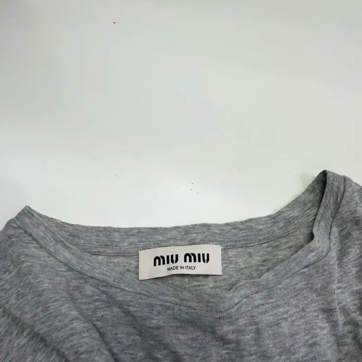 Miu Miu Miu Miu Casual Versatile Solid Color T-Shirt 0079 Size XS / US 0-2 / IT 36-38 - 5 Thumbnail