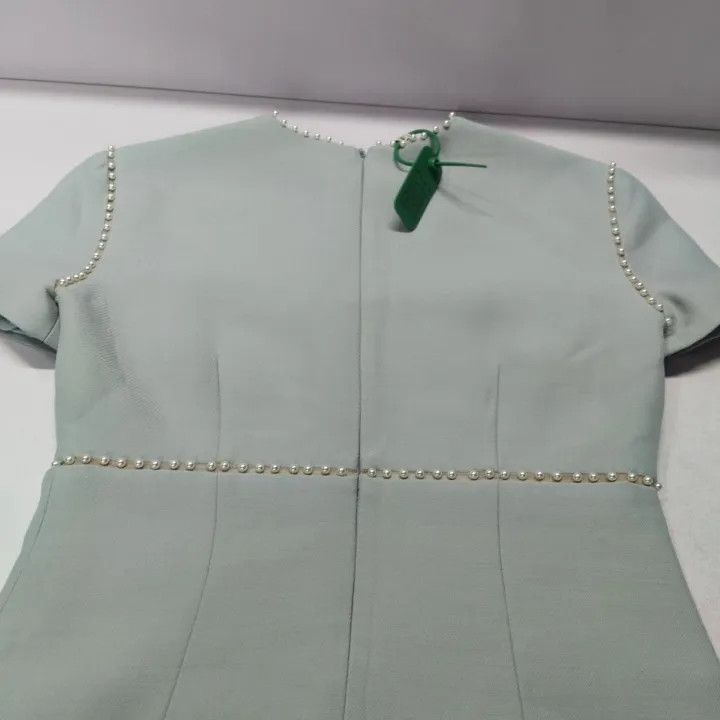 Miu Miu Miu Miu Simple Pearl Embellished Short Sleeve Dress 0079 Size S / US 4 / IT 40 - 4 Thumbnail