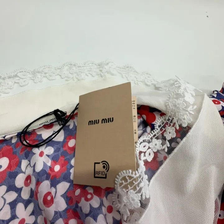 Miu Miu Miu Miu Floral Printed Satin Dress 0079 Size M / US 6-8 / IT 42-44 - 6 Thumbnail