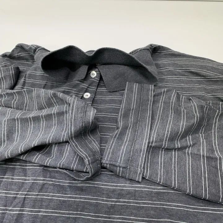Miu Miu Miu Miu Striped Long Sleeve Polo Shirt 0079 Size L / US 10 / IT 46 - 8 Thumbnail