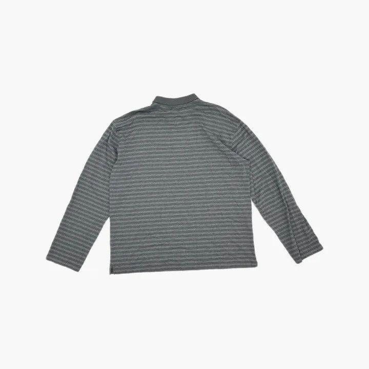Miu Miu Miu Miu Striped Long Sleeve Polo Shirt 0079 Size L / US 10 / IT 46 - 3 Thumbnail