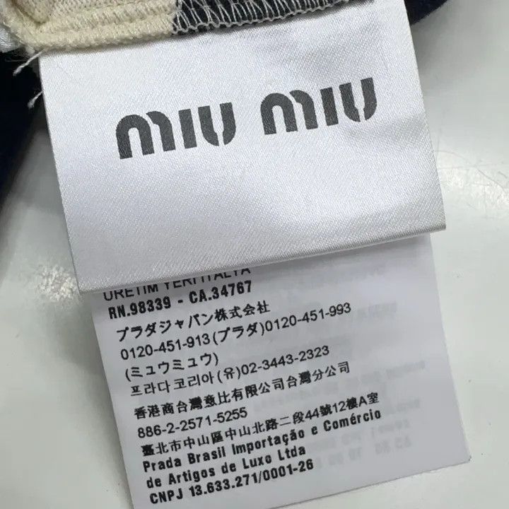 Miu Miu Miu Miu Striped Long Sleeve T-Shirt with Lace 0079 Size S / US 4 / IT 40 - 4 Thumbnail