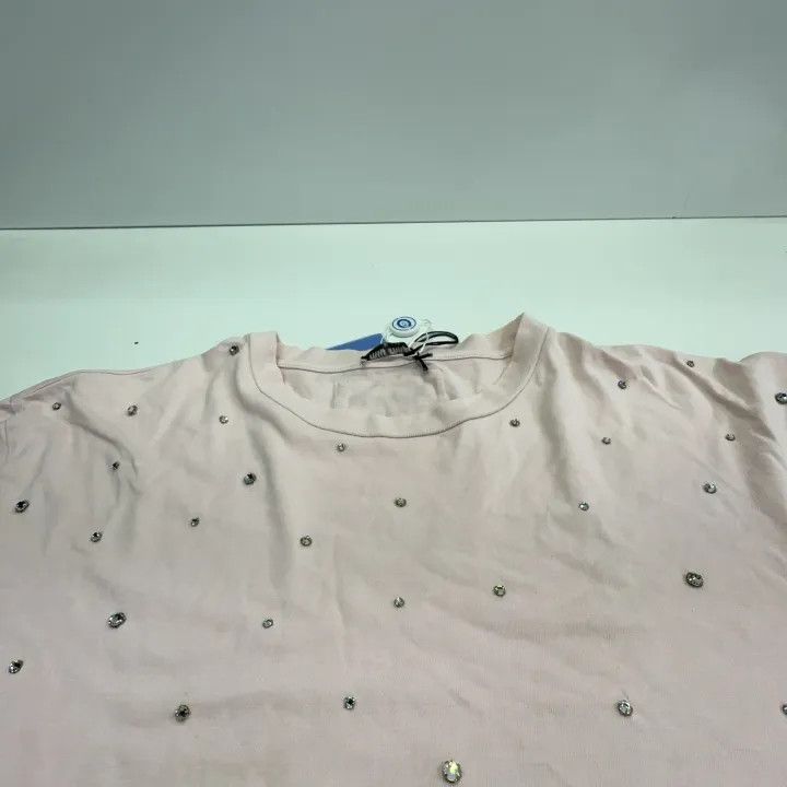 Miu Miu Miu Miu SS23 Pink Studded Short Sleeve T-Shirt 0079 Size M / US 6-8 / IT 42-44 - 9 Thumbnail