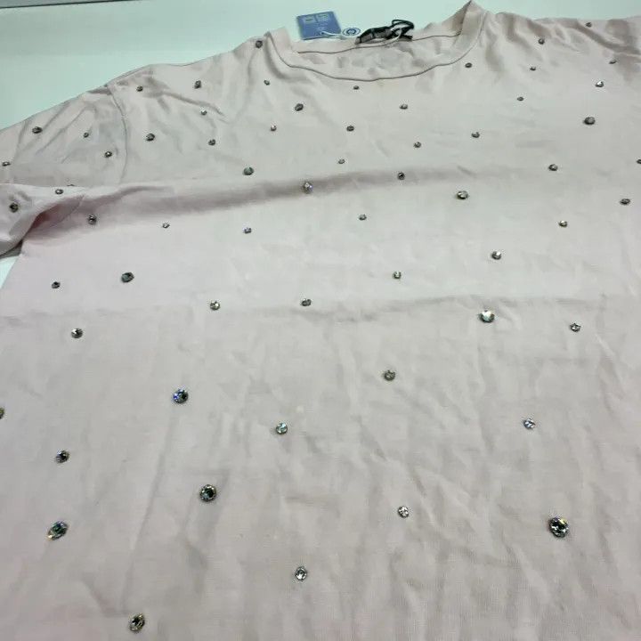 Miu Miu Miu Miu SS23 Pink Studded Short Sleeve T-Shirt 0079 Size M / US 6-8 / IT 42-44 - 7 Thumbnail