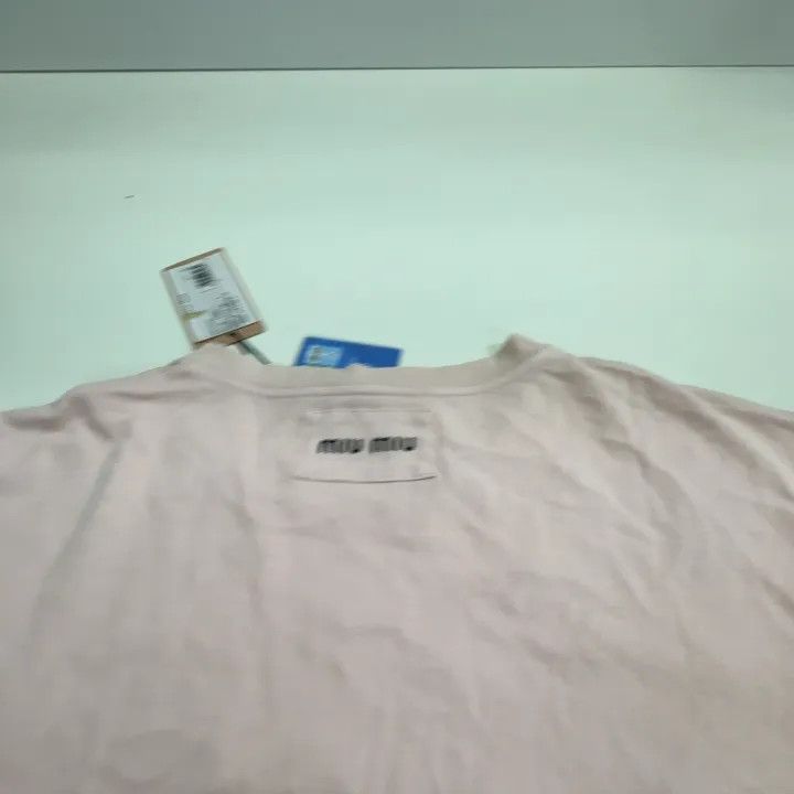 Miu Miu Miu Miu SS23 Pink Studded Short Sleeve T-Shirt 0079 Size M / US 6-8 / IT 42-44 - 13 Thumbnail