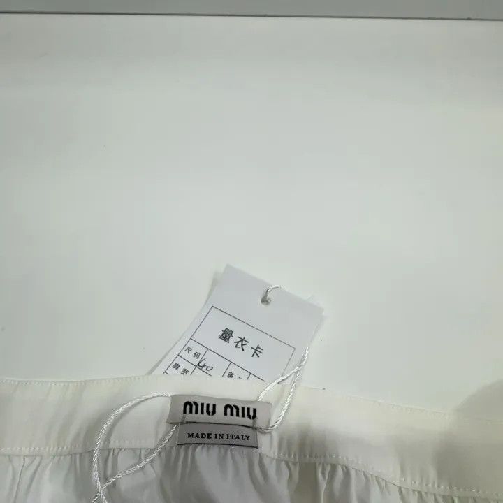 Miu Miu Miu Miu White Short Puff Sleeve Shirt 0079 Size M / US 6-8 / IT 42-44 - 6 Thumbnail