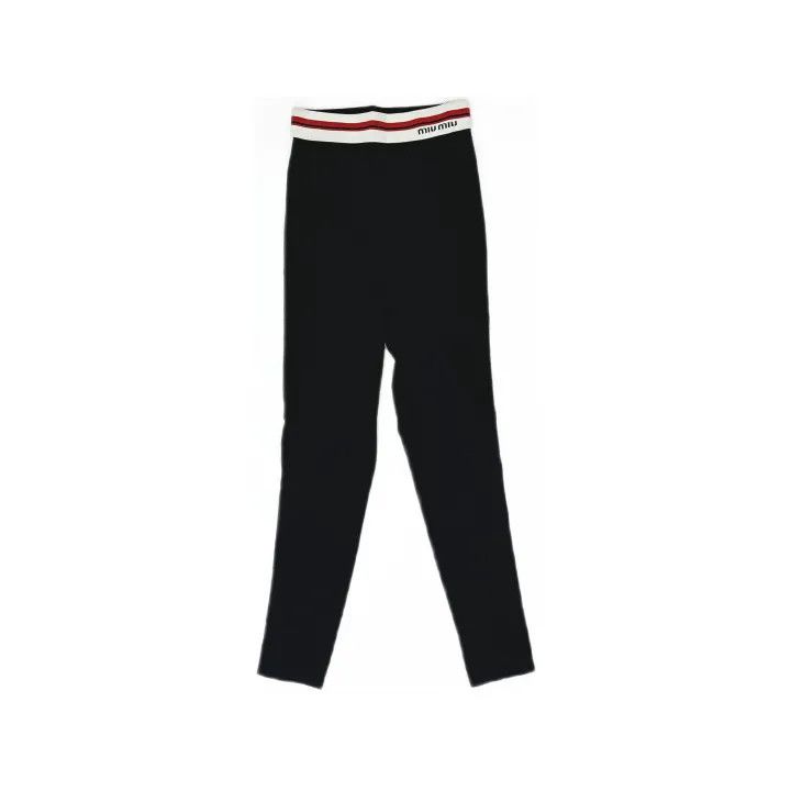 Miu Miu Miu Miu Black Logo Knit Sports Pants 0079 Size 42" / US 20 - 2 Thumbnail