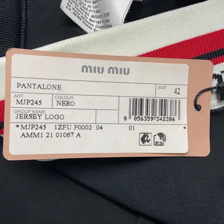 Miu Miu Miu Miu Black Logo Knit Sports Pants 0079 Size 42" / US 20 - 8 Thumbnail