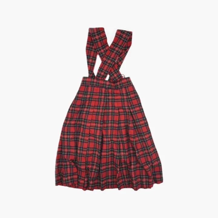 Miu Miu Miu Miu Plaid Cotton-Linen Crossback Skirt 0079 Size 40" / US 18 - 3 Thumbnail