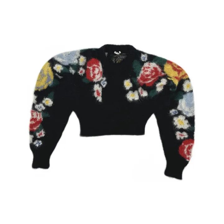 Miu Miu Miu Miu Floral Knit Sweater for Women 0079 Size M / US 6-8 / IT 42-44 - 2 Thumbnail